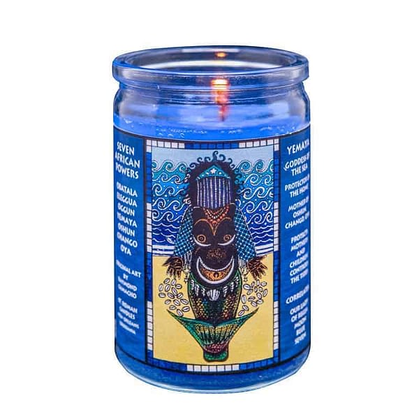 yemaya seven african powers voodoo candle